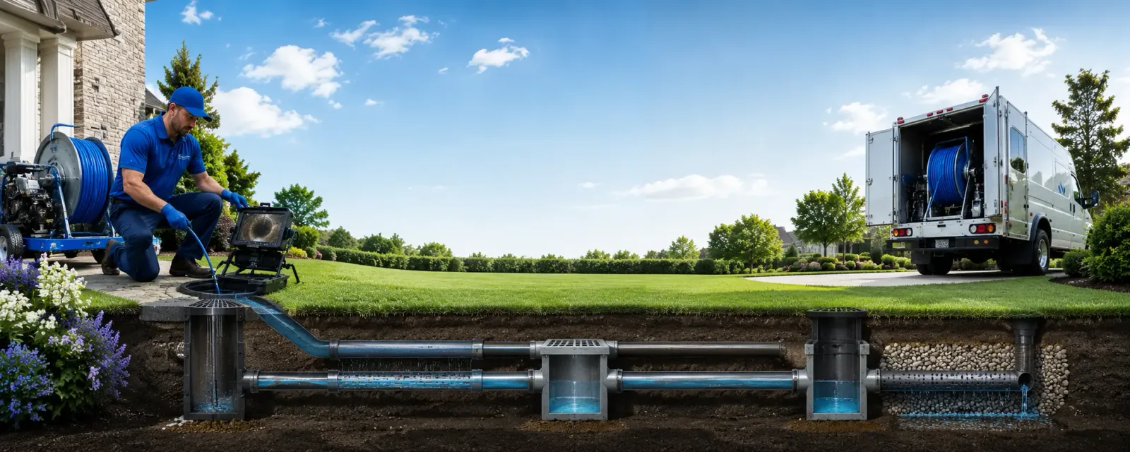 Outdoor drain cleaning information for Congerville, IL